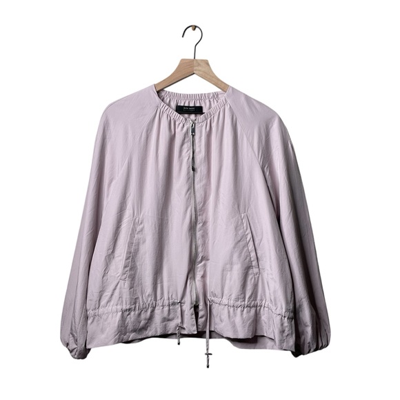 Zara Basic Outwear Pink Windbreaker Scrunched Waist - Picture 4 of 10